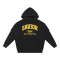 Snow Washed Raw Edge Double Layered Hoodie