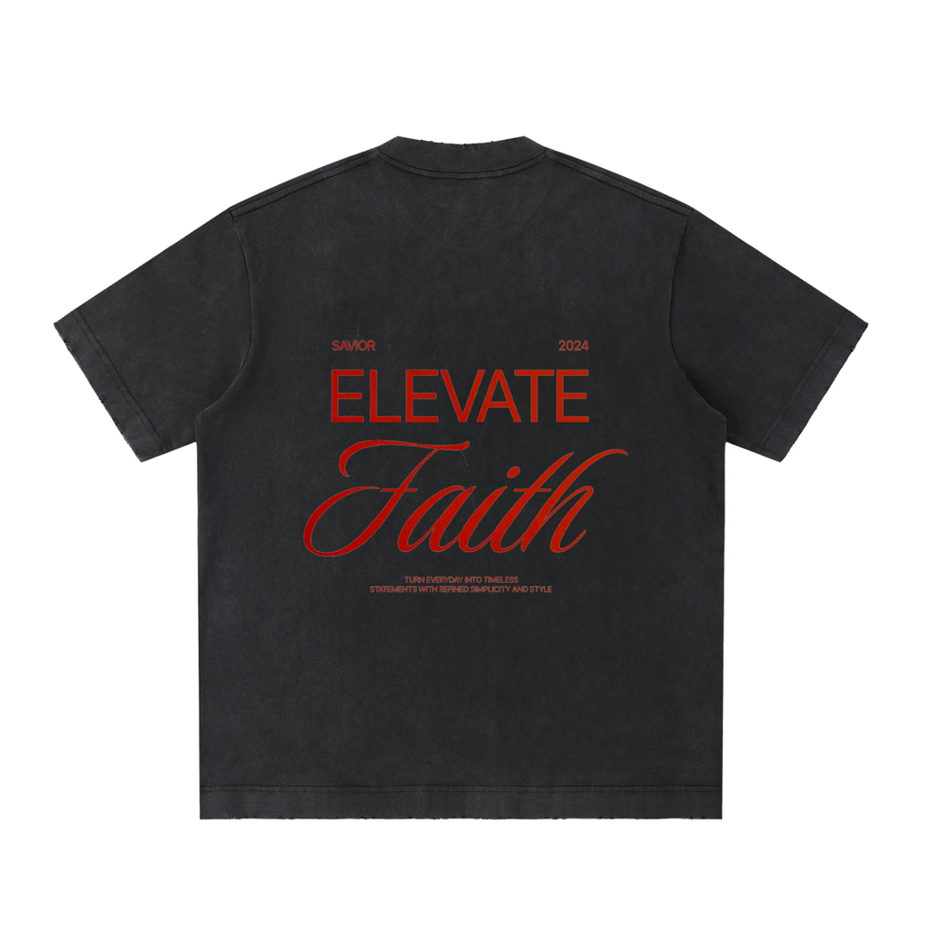 Heavyweight Vintage Washed Frayed T-Shirt