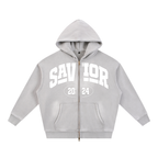 Sunfade Two-way Zipper Boxy Fleece Hoodie