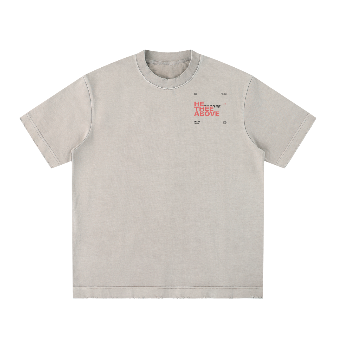 Heavyweight Vintage Washed Frayed T-Shirt