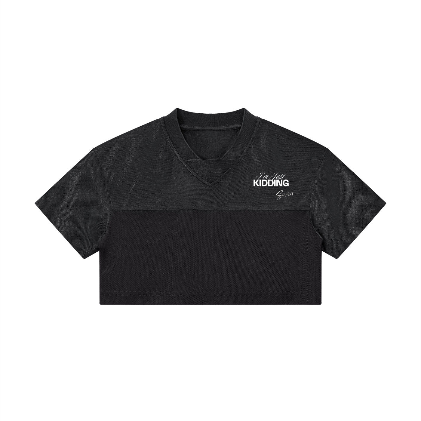 Women’s Cropped Paneled V-Neck Jersey
