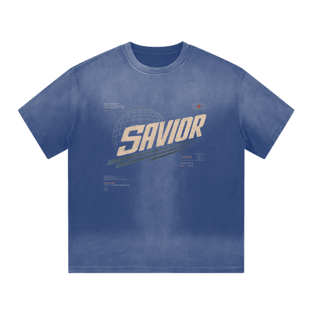 “I” Shape Gradient Washed T-Shirt