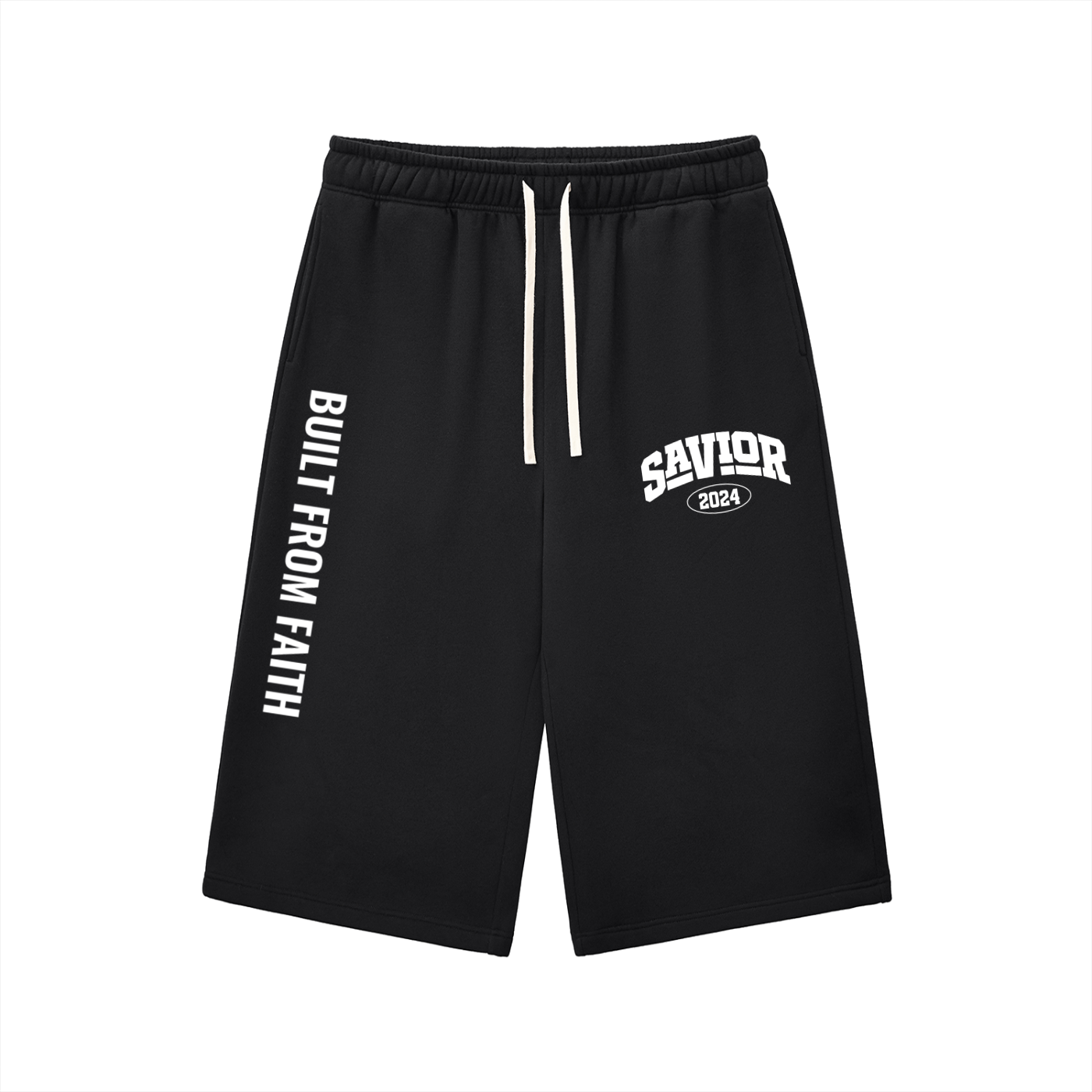 Relaxed Drawstring Three-quarter Sweatpants
