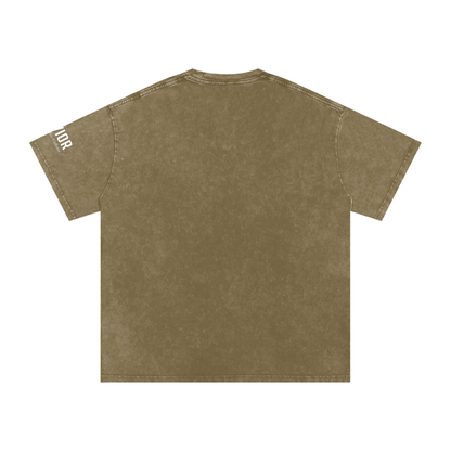 Snow Washed Oversized Cotton T-Shirt