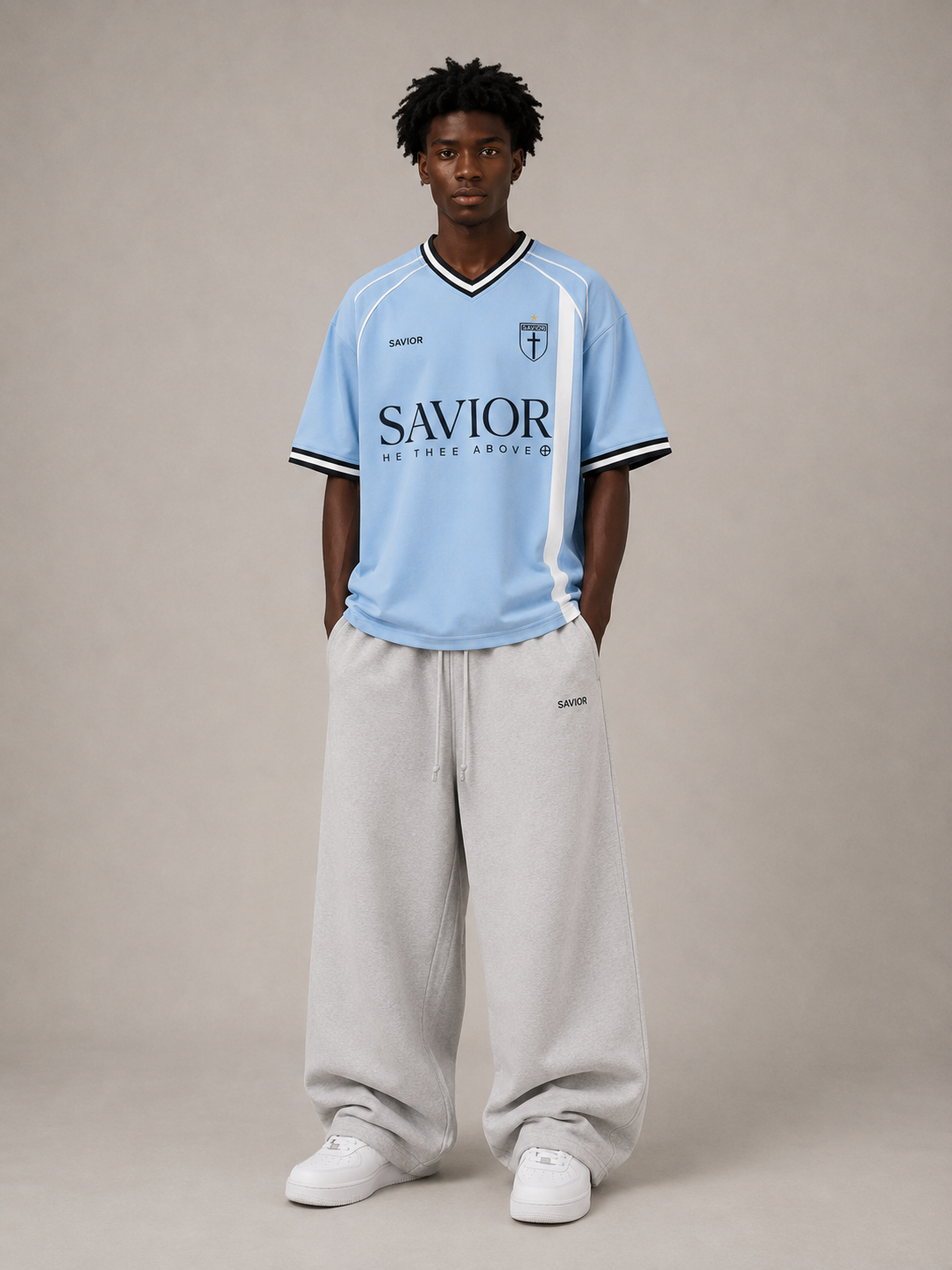 Unisex Boxy V-Neck Soccer Jersey