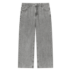 Unisex Vintage Wash Straight Leg Jeans
