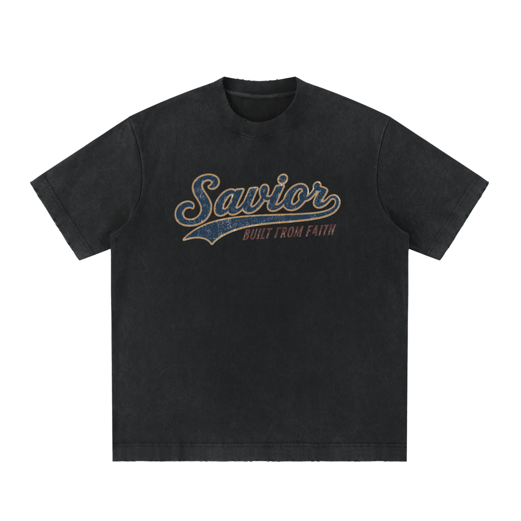 Heavyweight Vintage Washed Frayed T-Shirt