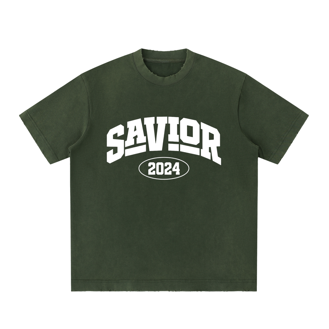 Heavyweight Vintage Washed Frayed T-Shirt
