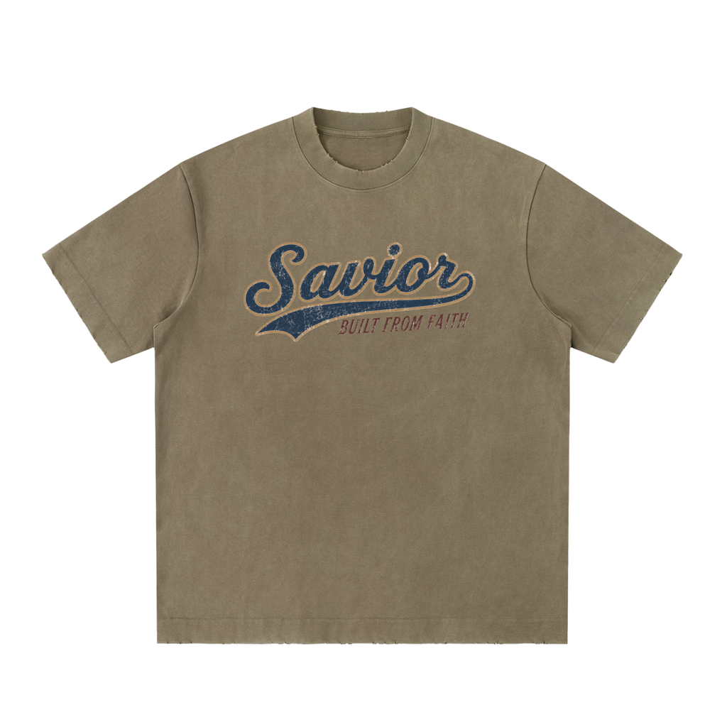 Heavyweight Vintage Washed Frayed T-Shirt