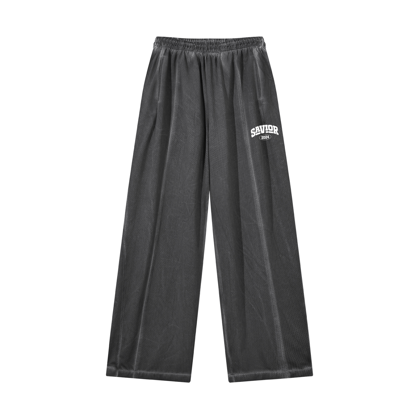 Unisex Vintage Wash Wide Leg Mesh Sweatpants