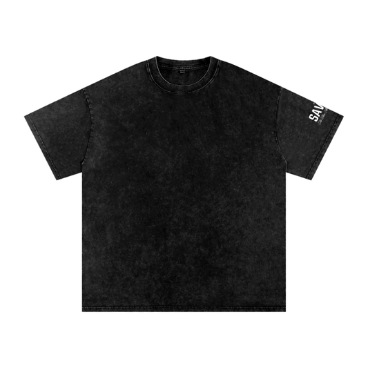 Snow Washed Oversized Cotton T-Shirt