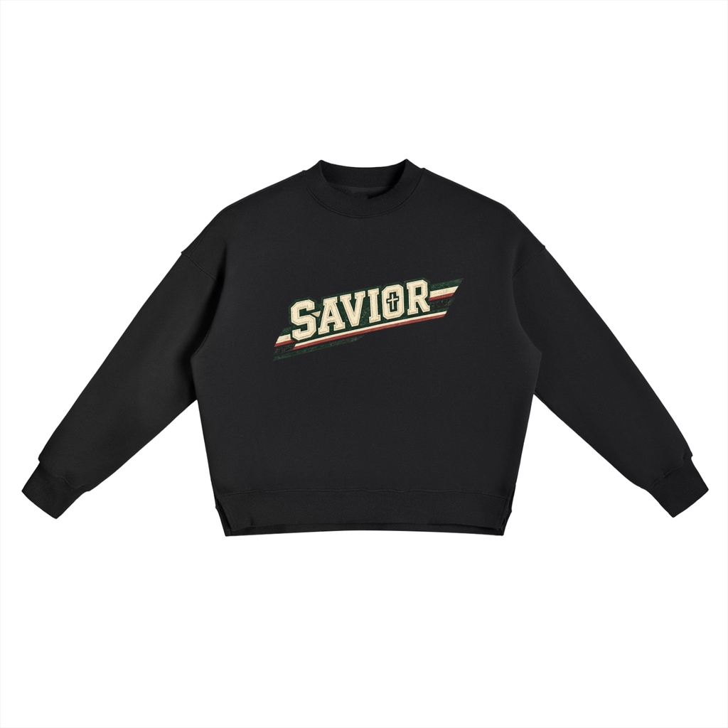 Fleece Side Slit Crewneck Sweatshirt