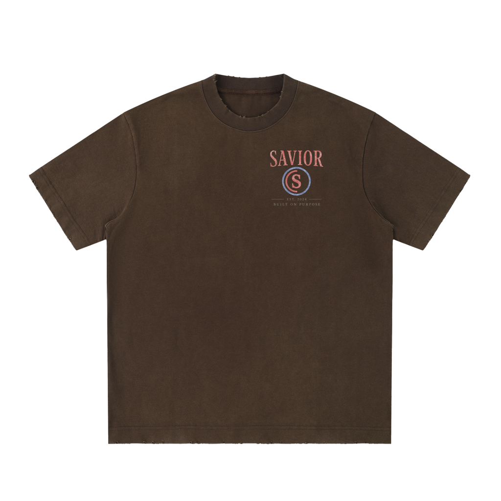 Heavyweight Vintage Washed Frayed T-Shirt