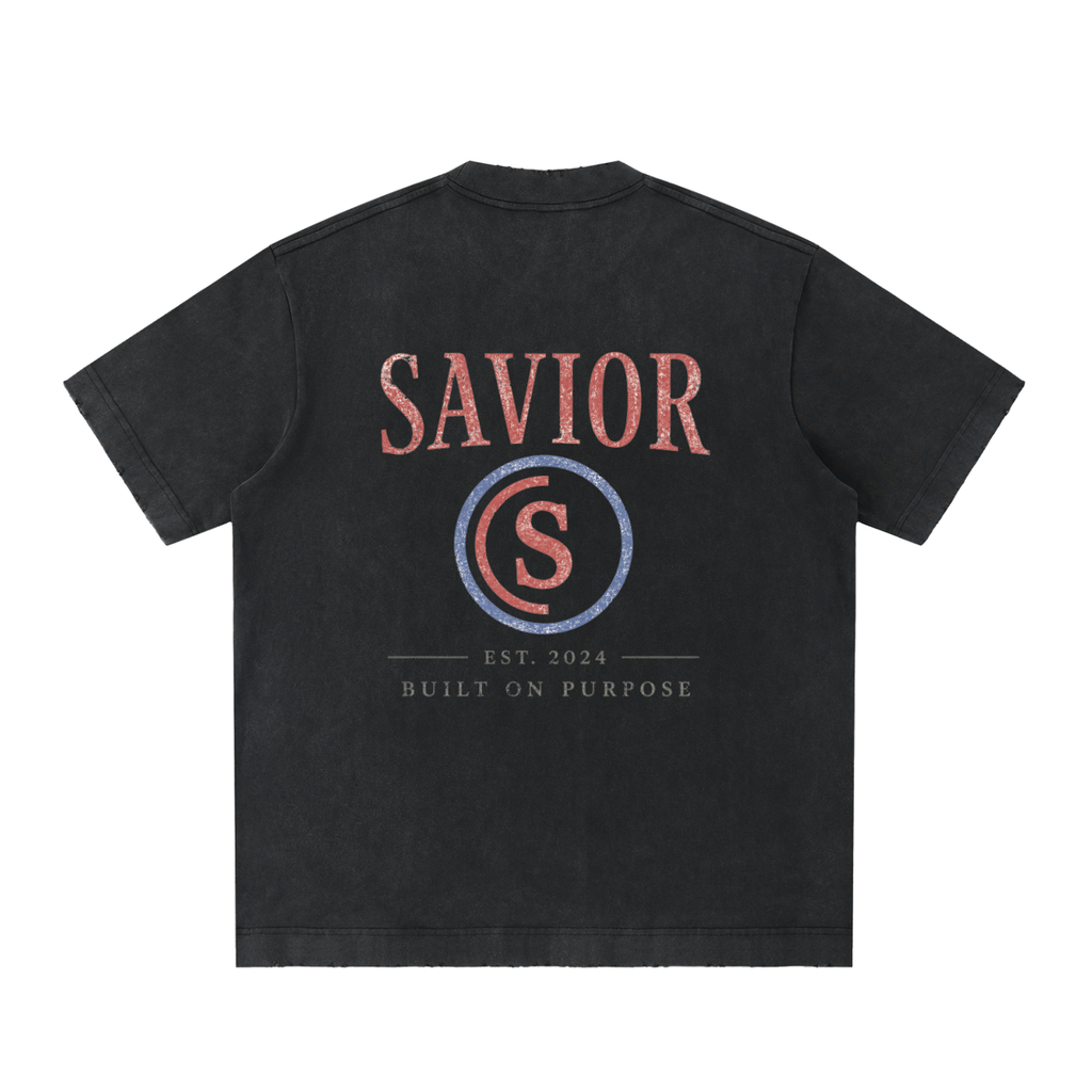 Heavyweight Vintage Washed Frayed T-Shirt