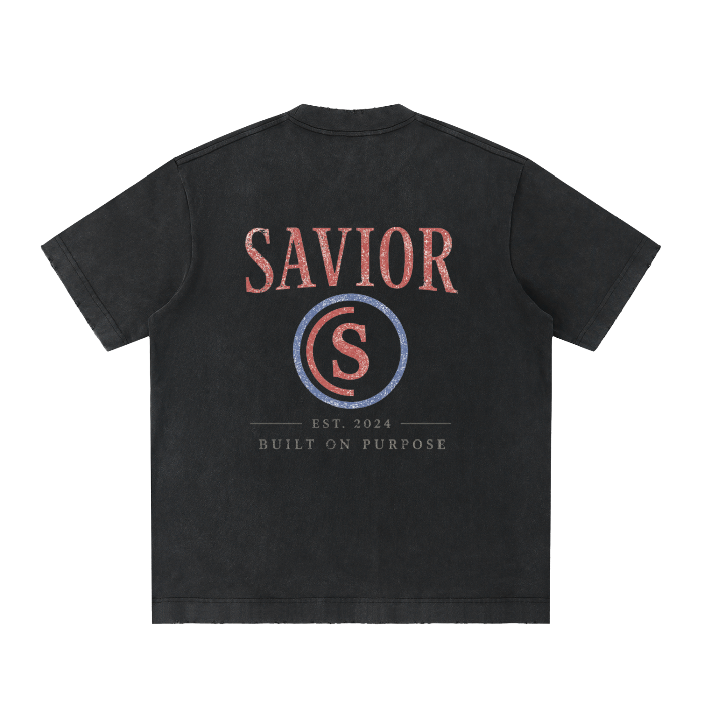 Heavyweight Vintage Washed Frayed T-Shirt