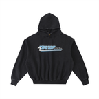 Frayed Enzyme Washed Fleece Hoodie