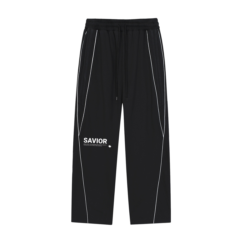 Reflection Striped Straight-Leg Sweatpants