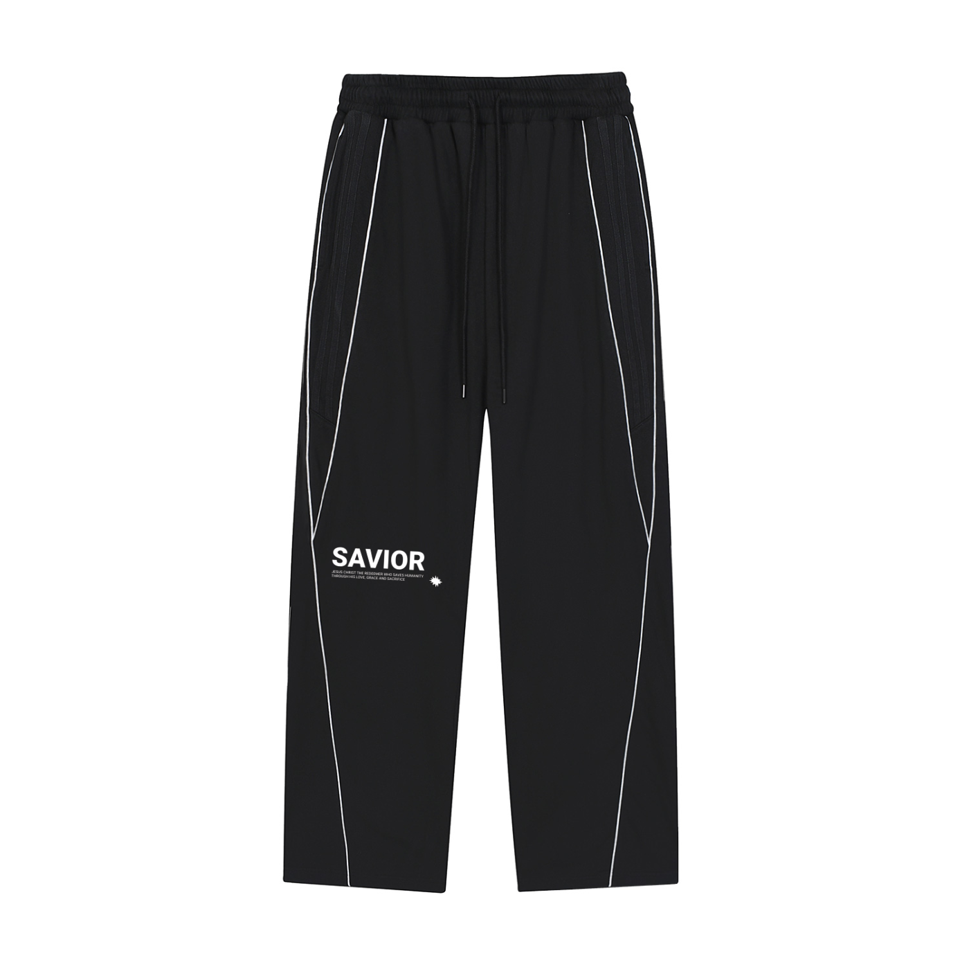Reflection Striped Straight-Leg Sweatpants