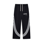 Curved Stripe Straight Sweatpants