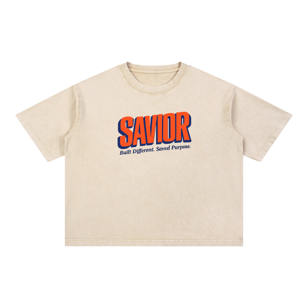 Mineral Wash Boxy Cotton T-Shirt