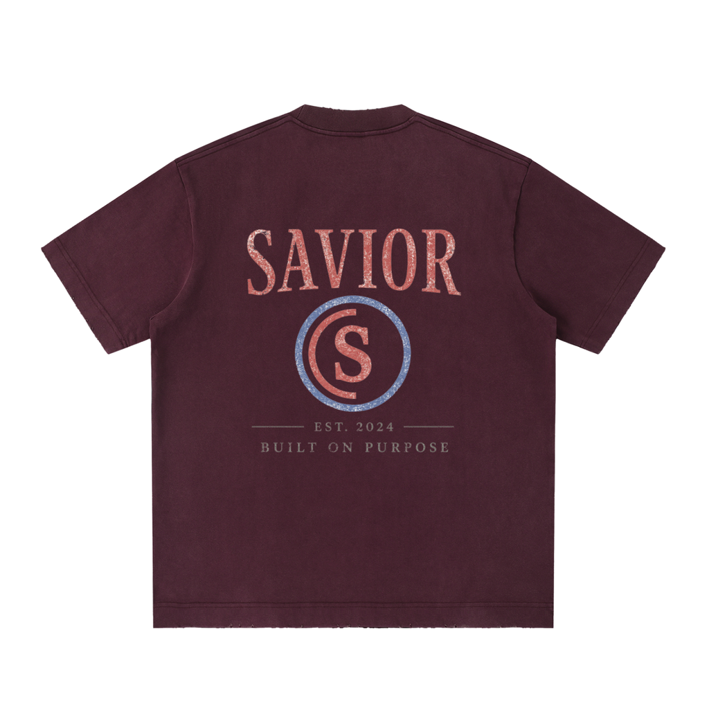 Heavyweight Vintage Washed Frayed T-Shirt