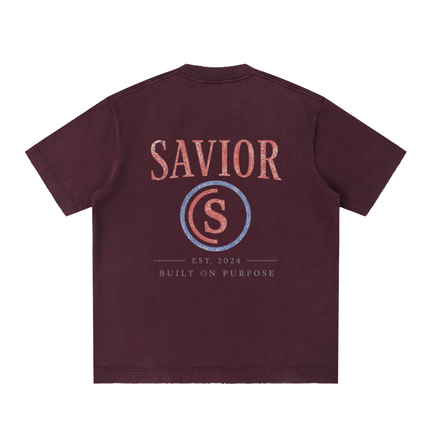 Heavyweight Vintage Washed Frayed T-Shirt