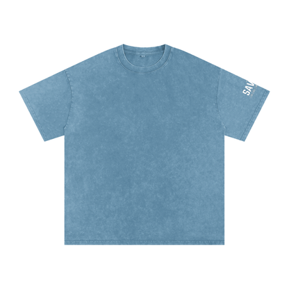Snow Washed Oversized Cotton T-Shirt