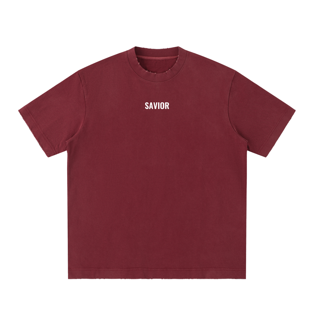 Heavyweight Vintage Washed Frayed T-Shirt