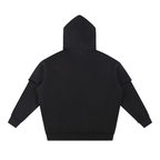 Snow Washed Raw Edge Double Layered Hoodie
