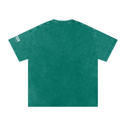 Snow Washed Oversized Cotton T-Shirt